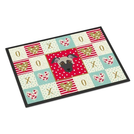 CAROLINES TREASURES 18 x 27 in. Argentine Pila Dog Love Indoor or Outdoor Mat CK5182MAT